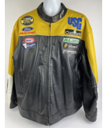 Vintage Wilson Leather Nascar Matt Kenseth DeWalt Jacket Racing Yellow B... - $157.99