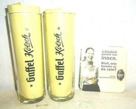 2 Gaffel Kolsch Cologne Koln German Beer Glasses &amp; Coasters - $14.50