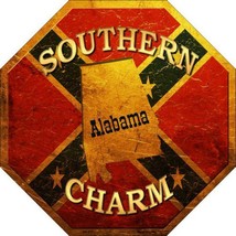 Southern Charm Alabama Metal Novelty Stop Sign BS-377 - £21.93 GBP