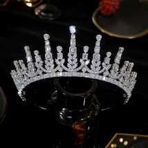 High quality crown cubic zirconia hair jewelry, bridal tiara, wedding accessorie - £118.27 GBP