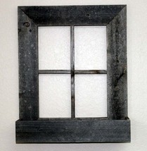 Rustic Barn Wood Window Frame with Flower Box - €41,09 EUR