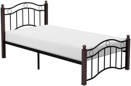 Averny Twin Metal Platform Bed, Black, By Homelegance. - $123.97