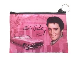 Elvis Presley zippered pink Cadillac make-up storage bag E8750 - $217.65 MXN