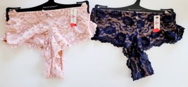 2 Ashley Stewart Lace Cheeky Hipster Panties, Size: 12 To 24, Plus Size Panties - £8.80 GBP