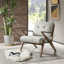 Lounge Chair Polyester - Light Grey - £334.47 GBP