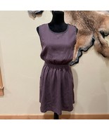 Matilda Jane Miranda Dress Medium Plum Purple Sleeveless Pockets Demure ... - $24.54