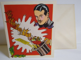 Mandrake The Magician Christmas Greeting Card Famous Comics 1951 King Fe... - £19.79 GBP