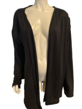Live 2 Lounge Black Open Long Sleeve Cardigan  Size 3X - €16,27 EUR