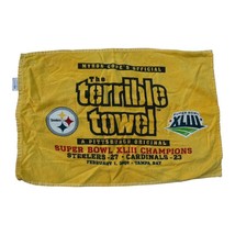 Terrible Toalla Pittsburgh Steelers Súper Cuenco Xliii Campeones 2009 - £34.17 GBP
