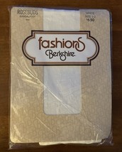 VTG 80s Berkshire Ivory Pantyhose Textured Pattern Rosebuds Size 1-2 NEW - $12.47