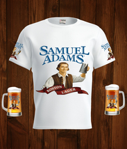 Samuel Adams  Beer White T-Shirt, High Quality, Gift Beer Shirt - £25.53 GBP