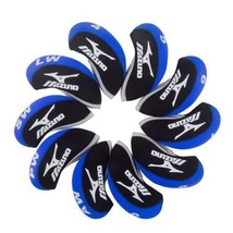 MIZUNO Black &amp; Blue Color Golf Iron HeadCover 10 pcs Set Head Covers Neo... - £20.52 GBP