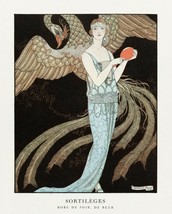 10943.Decoration Poster.Wall Room home art.Woman and Fenix.French Nouvea... - $16.20+