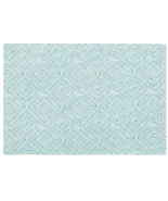 Diamond Trellis Indoor Outdoor Placemats Set of 4 Turquoise Beach Summer... - $39.17