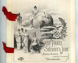 First Panel Sheriff&#39;s Jury Annual Dinner Menu 1901 Delmonico&#39;s New York ... - $446.80