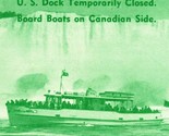 Vtg 1950s Cameriera Di The Mist Niagara Carrozza Turistica Barca Ride Nu... - $19.40