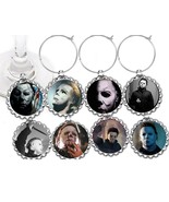 Michael myers halloween scary decor party wine charms markers 8 party fa... - £8.50 GBP