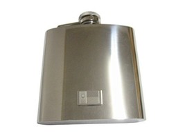 Silver Toned Etched Texas State Flag Pendant 6 Oz. Stainless Steel Flask - £39.53 GBP