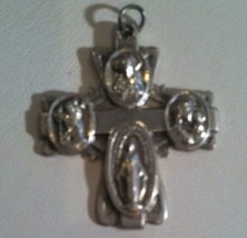 Sterling Silver Cross Saint Christopher Protect Us Saint Josph Pray For ... - $35.00
