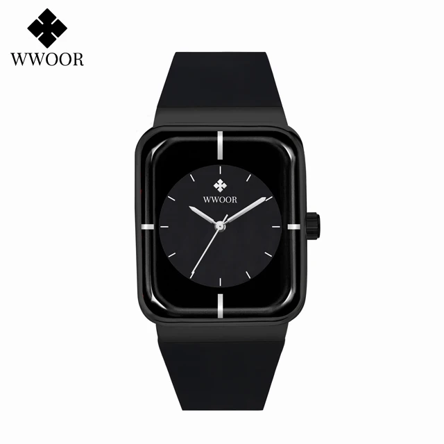 Watch For Men Fashion Casual Waterproof Wristwatches Male Silicone Strap Square  - £26.37 GBP