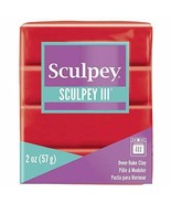 Sculpey III Polymer Clay Red Hot Red - £3.01 GBP