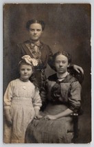 RPPC Three Edwardian Girls Myrtle Flory Violet Portrait Photo Postcard B30 - £10.35 GBP