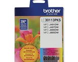 Brother Printer LC30113PKS 3-Pack Standard Cartridges Yield Up To 200 Pa... - £31.39 GBP