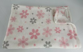 Costco Little Miracles Baby Girl Plush Blanket White Pink Gray Flowers Polka Dot - $45.53