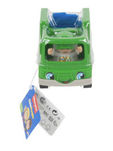 Fisher Price Little People Recycle Truck Green Garbage Truck Driver Figure New - $15.00