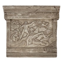 Homer&#39;s Odyssey the Wrath of Poseidon Bas Relief Ceramic Ancient Greek Statue - £52.24 GBP
