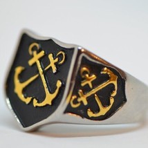 Boatswain Mate United States Navy Gold Steel Ring Graduation Gift for Military - £18.77 GBP