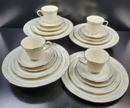 (4) Lenox Charleston 5 Pc Place Settings Dinner Salad Bread Plate Cup Saucer Lot - £245.81 GBP