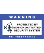 Protected By Motion Activated Security Warning Stickers / 6 Pack + FREE ... - $7.88 CAD