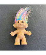 Russ Troll Doll  Rainbow Hair  Vintage 3” Lucky Bingo Good Luck Charm - $336.50 MXN