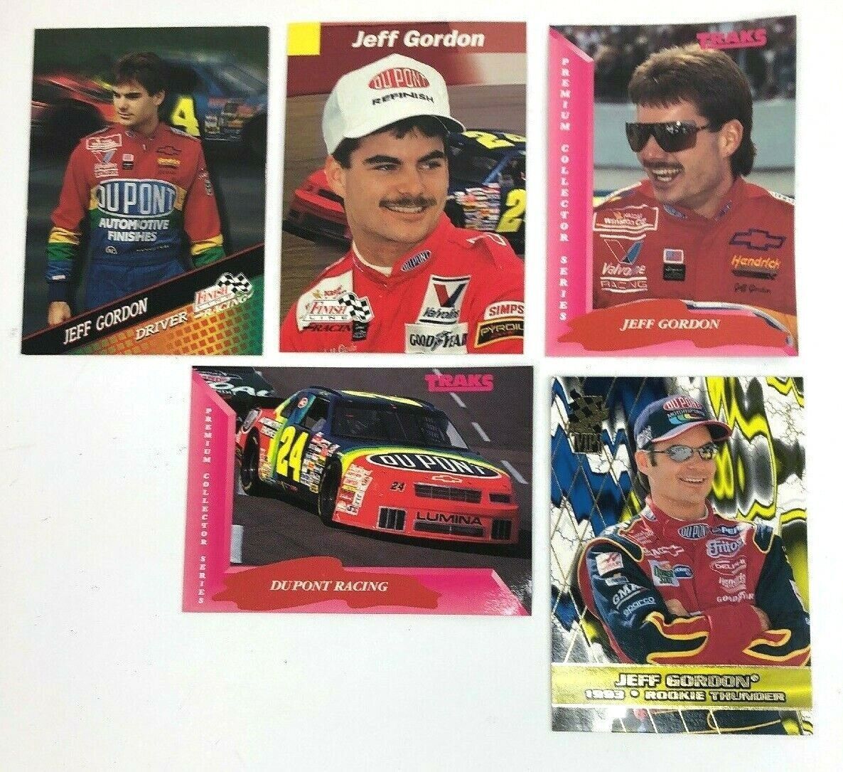 Jeff Gordon1993 Traks Pro Set Press Pass 5 Card Vintage NASCAR - $9.49