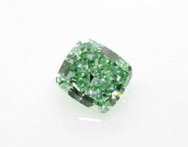 Green Diamond - 0.41ct Natural Loose Fancy Intense green Color GIA VS1 Cushion - £33,729.58 GBP