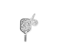 New 3D Pickleball and Paddle Charm 925 Sterling Silver Dangle Sports Charms Gift - £51.15 GBP