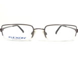 Fleoxn by Marchon Eyeglasses Frames 434 GUNMETAL Gray Rectangular 51-18-140 - $112.02