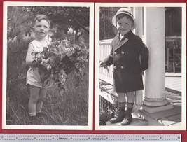 Dressed up By Mama! Pefectly Posed Little Boy (2) Antique 5x7 1930s Photos - $12.25