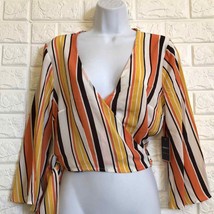 Forever 21 Contemporary fall color wrap blouse juniors size M - £14.57 GBP
