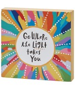 &quot;Go Where The Light Takes You&quot; Inspirational Block Sign - £10.07 GBP