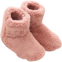 mianshe Women&#39;s Fluffy Bootie Slippers Memory Foam House Shoes Pink Size Medium - £15.63 GBP