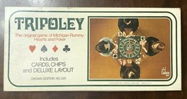 Tripoley Vintage 1969 Michigan Rummy Hearts Poker Crown Edition No. 225 Complete - $33.52