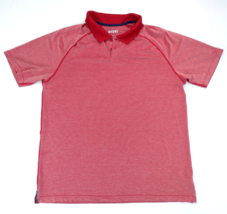 Rhone Mens Sz L Delta Pique Performance Stretch Red Polo Button Shirt DPP-181 - $23.70