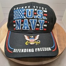 U.S. Navy Defending Freedom Hat Baseball Cap Hook And Loop Military New - $14.52
