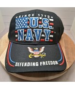 U.S. Navy Defending Freedom Hat Baseball Cap Hook And Loop Military New - £11.42 GBP