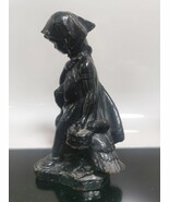 USSR Soviet Russian Cast Iron Girl with Geese Casted Painted in Sverdlovsk 60's - $93.14