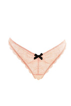 L&#39;agent By Agent Provocateur Womens Thongs Comfortable Lace Beige Size S - £34.39 GBP
