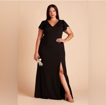 Birdy Grey HANNAH EMPIRE CURVE DRESS CREPE BLACK Sz 2X NEW NWT Wedding - $62.44 CAD