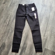 New Levi Strauss Women&#39;s Mid Rise Skinny Black Soft Stretch Jeans Sz 6M ... - $27.05 CAD